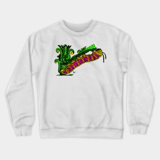 Yellow Caterpillar to Butterfly Eating Leaves Crewneck Sweatshirt